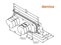 MEDIDAS CUERPO EMPOTRADO MONOMANDO LAVABO DAMIXA